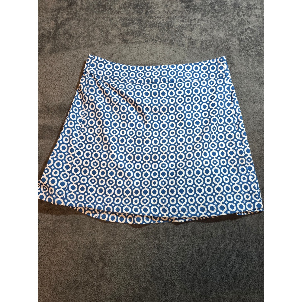 Ripskirt Hawaii skirt Womens S blue white geometric short resort beach coverup